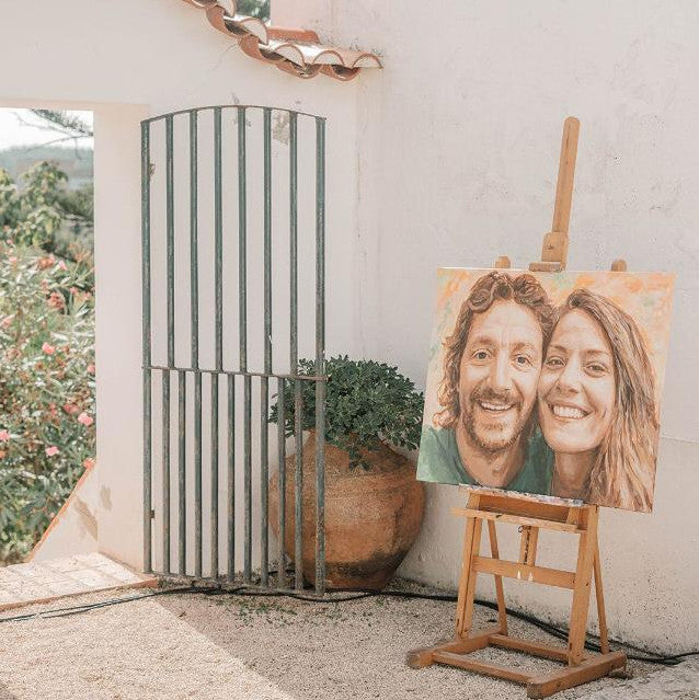 100% Handpainted Portrait Painting, entitled One, 95x75 cm, Acrylic on Canvas, 2025, in Classic Style